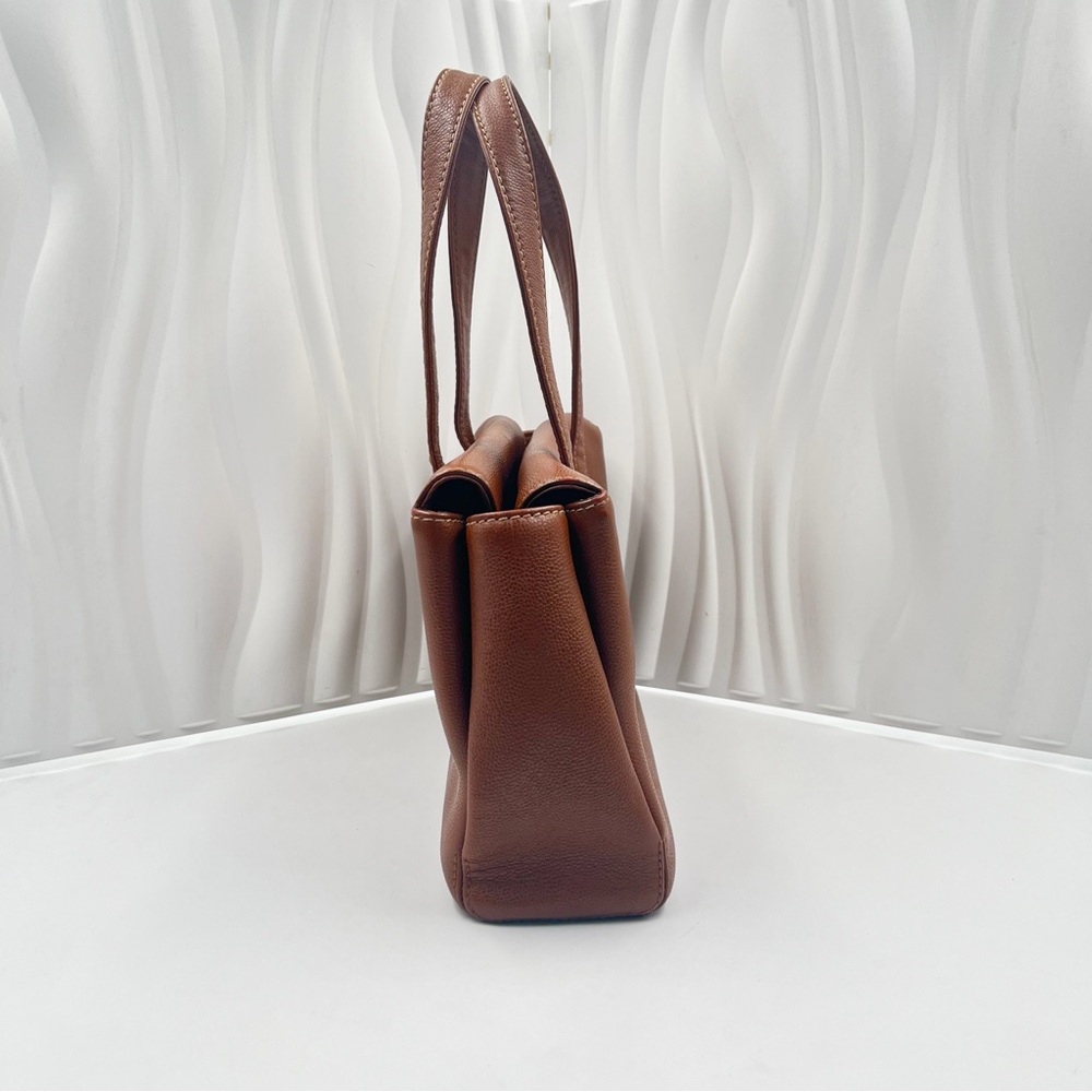 CHANEL Vintage Caviar Leather Tote Bag Caramel Brown Silver Hardware - Picture 2 of 12